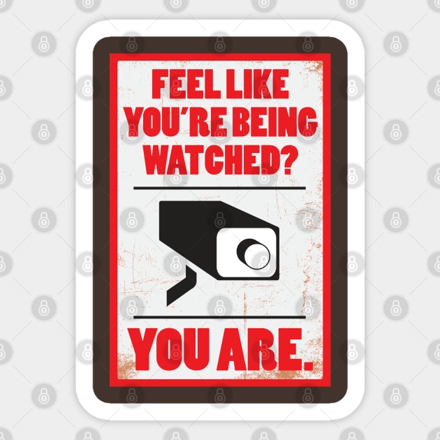 Being Watched? Sticker by WhatProductionsBobcaygeon